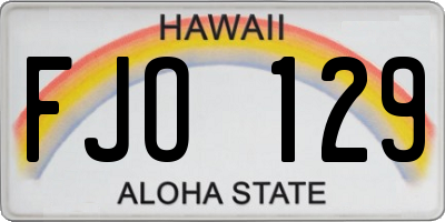 HI license plate FJO129