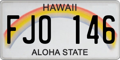 HI license plate FJO146