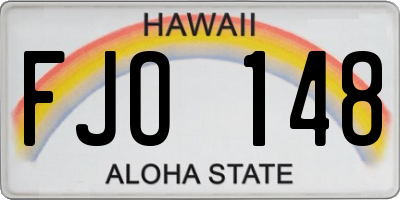 HI license plate FJO148
