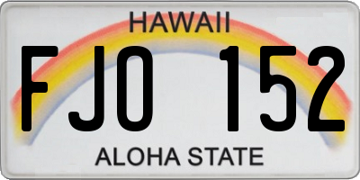 HI license plate FJO152