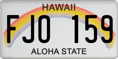 HI license plate FJO159