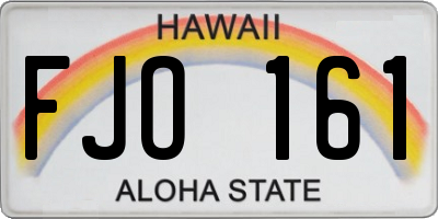 HI license plate FJO161