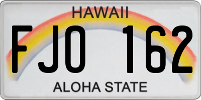 HI license plate FJO162