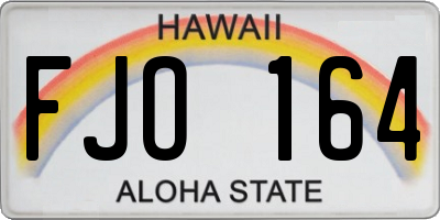 HI license plate FJO164