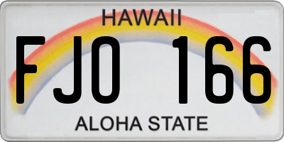 HI license plate FJO166