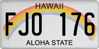 HI license plate FJO176