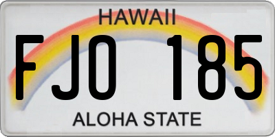 HI license plate FJO185