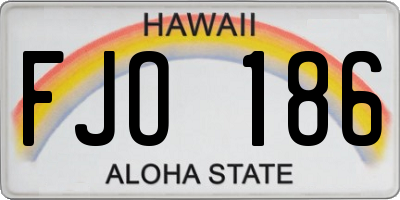 HI license plate FJO186