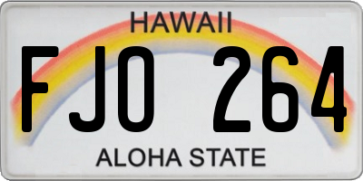 HI license plate FJO264