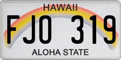 HI license plate FJO319