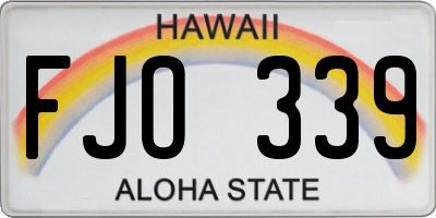 HI license plate FJO339