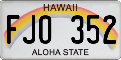 HI license plate FJO352