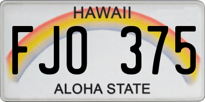 HI license plate FJO375