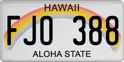 HI license plate FJO388