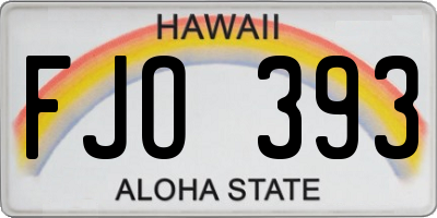 HI license plate FJO393