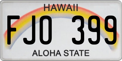 HI license plate FJO399