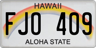 HI license plate FJO409
