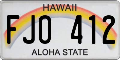 HI license plate FJO412