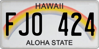 HI license plate FJO424
