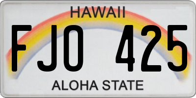 HI license plate FJO425