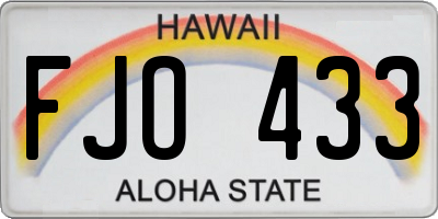 HI license plate FJO433