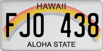 HI license plate FJO438