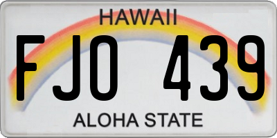 HI license plate FJO439