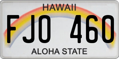 HI license plate FJO460