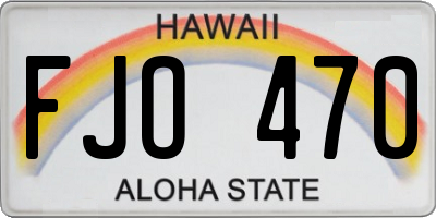 HI license plate FJO470