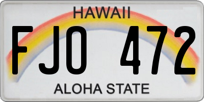 HI license plate FJO472