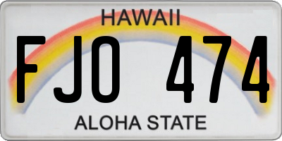 HI license plate FJO474
