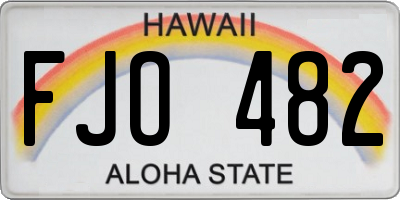 HI license plate FJO482