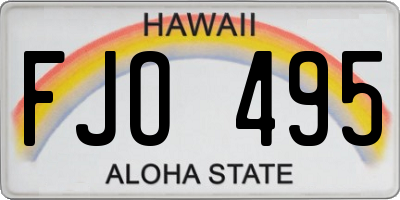 HI license plate FJO495