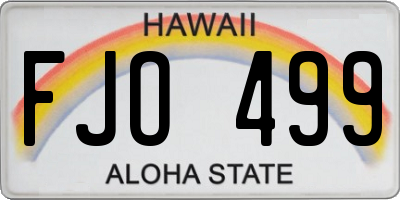 HI license plate FJO499
