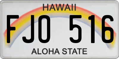 HI license plate FJO516