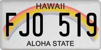 HI license plate FJO519