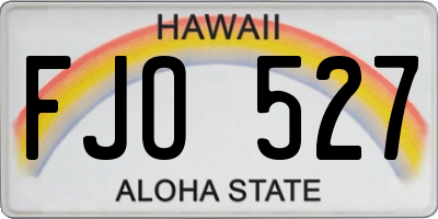 HI license plate FJO527