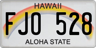 HI license plate FJO528