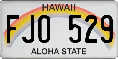 HI license plate FJO529
