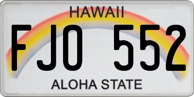 HI license plate FJO552