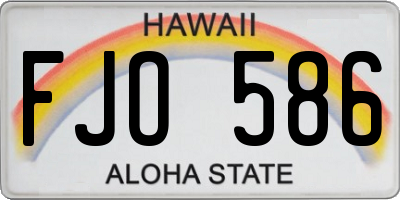 HI license plate FJO586