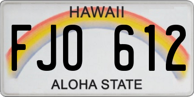 HI license plate FJO612