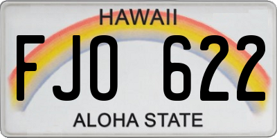 HI license plate FJO622