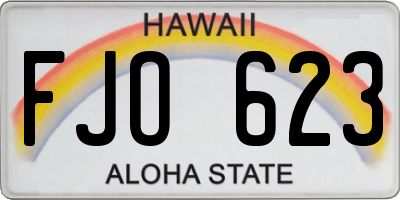HI license plate FJO623