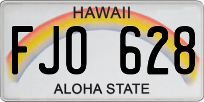 HI license plate FJO628