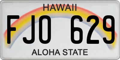 HI license plate FJO629