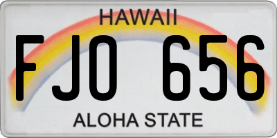 HI license plate FJO656