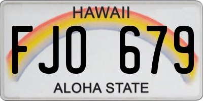 HI license plate FJO679