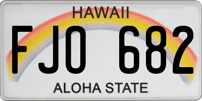 HI license plate FJO682