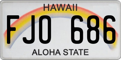 HI license plate FJO686
